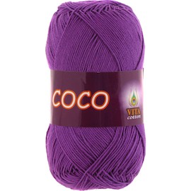 Пряжа Vita-cotton "Coco" 3888 Лиловый 100% мерсеризованный хлопок 240 м 50гр