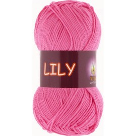 Пряжа Vita-cotton "Lily" 1612 Розовый 100% мерсеризованный хлопок 125 м 50 г